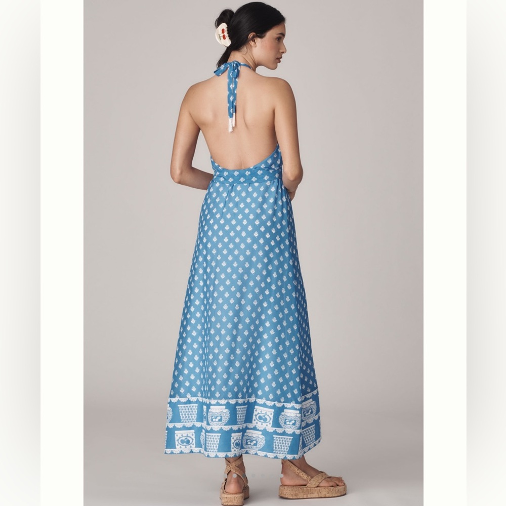 NWT RACHEL ANTONOFF Rainey Halter Maxi Dress